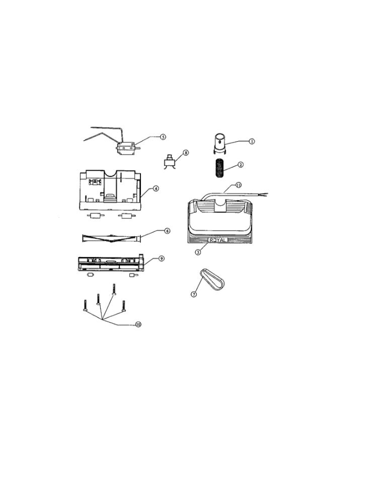 Motor Diagram and Parts List for 082600  Dirt Devil Canister Vacuum